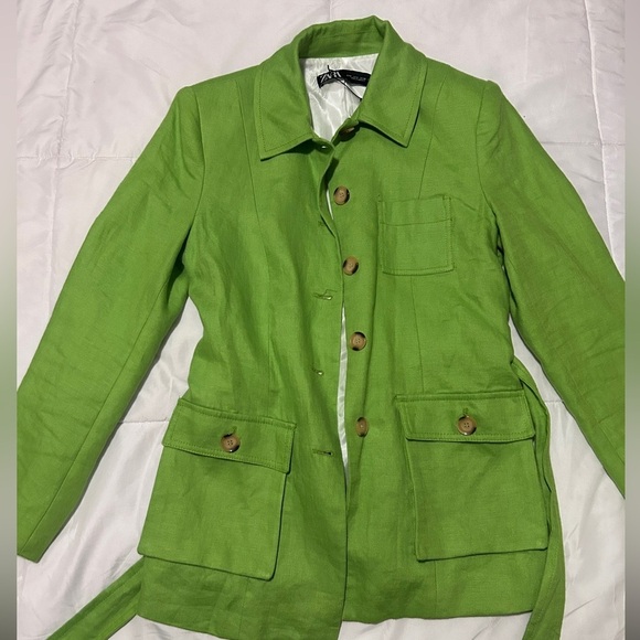 Zara Jackets & Blazers - Zara green jacket